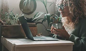 Woman with laptop