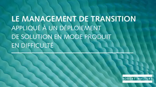 Cas Client | Robert Walters Management de Transition