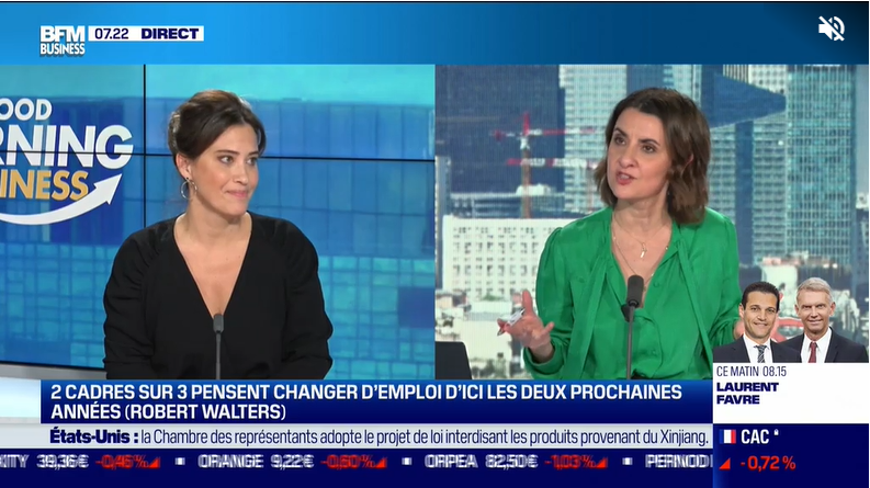 Coralie Rachet sur le plateau de BFM Business - Etude de remuneration 2022