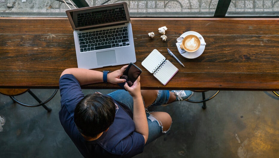 man in coffee shop